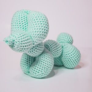 Amigurumi Crochet Balloon Dog Plushie Blue